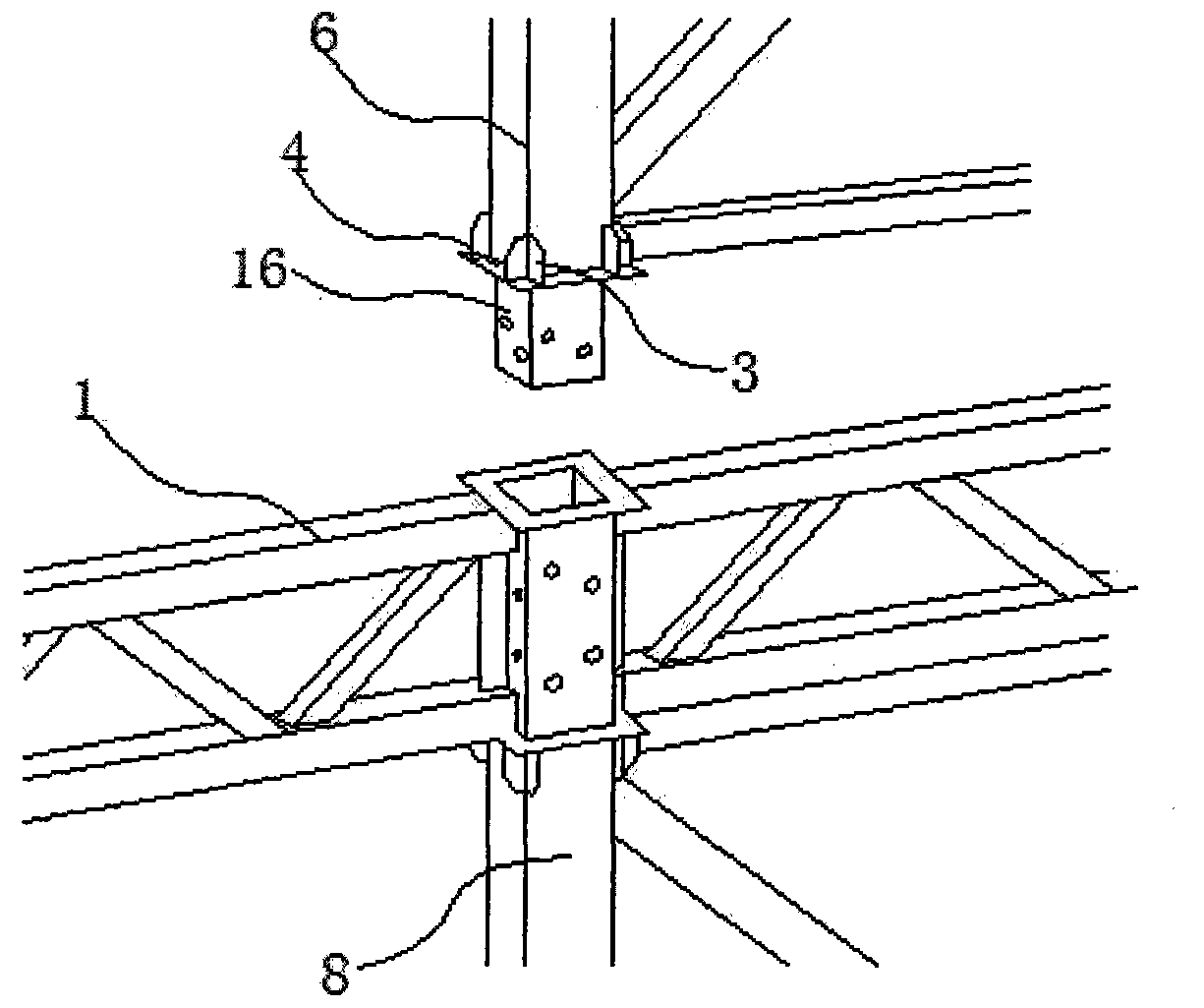 Assembled-type beam-column joint connecting structure