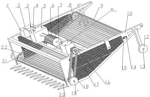 Small-facility type panax notoginseng harvester