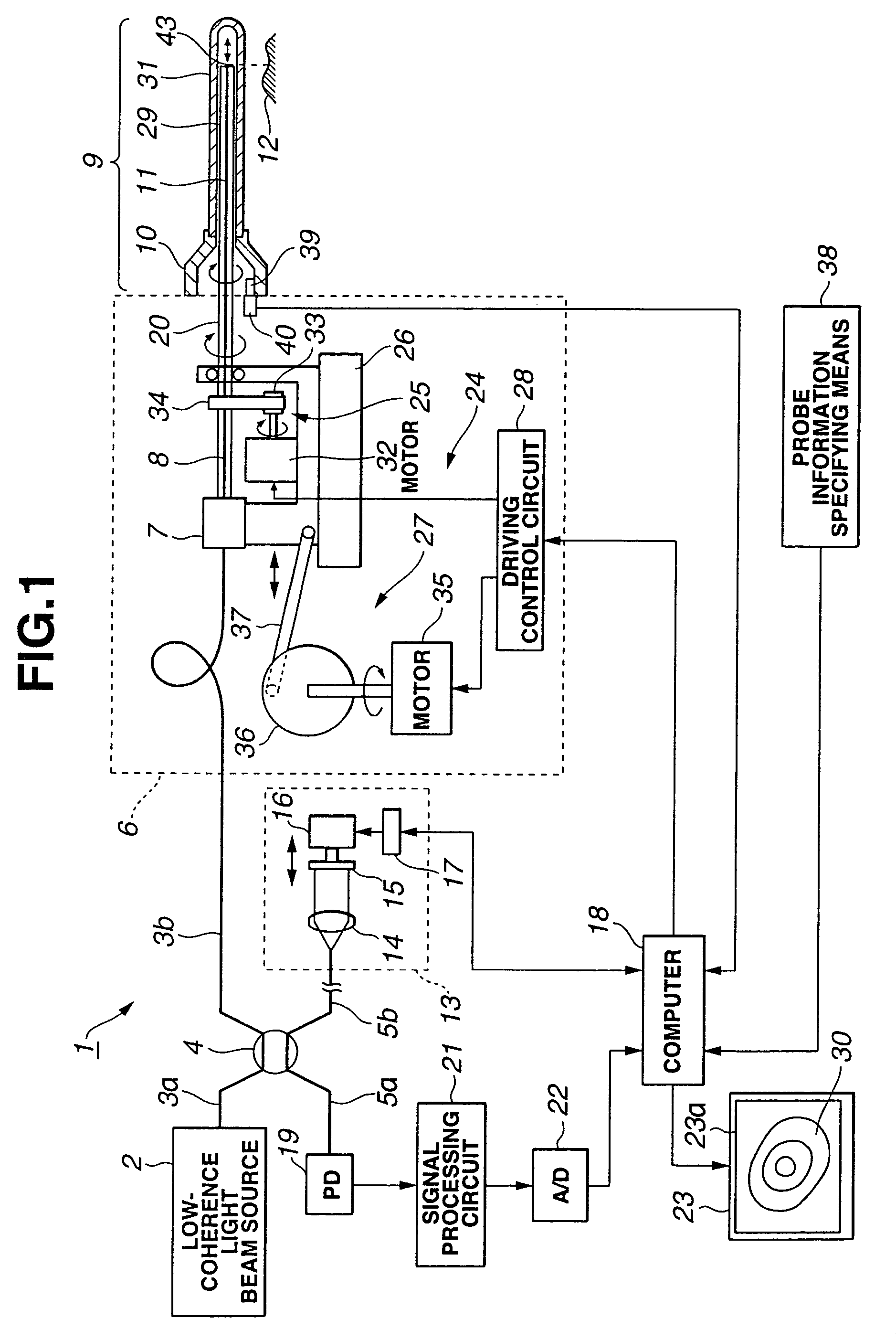 Optical imaging system and optical imaging detection method