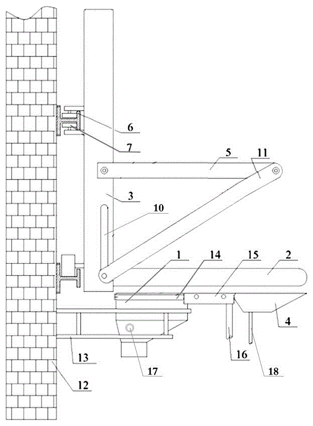 Wall-mounted type or pseudo wall-mounted type closestool with two separated pools