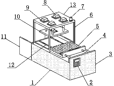 Rapid flat-pressing device for carton production