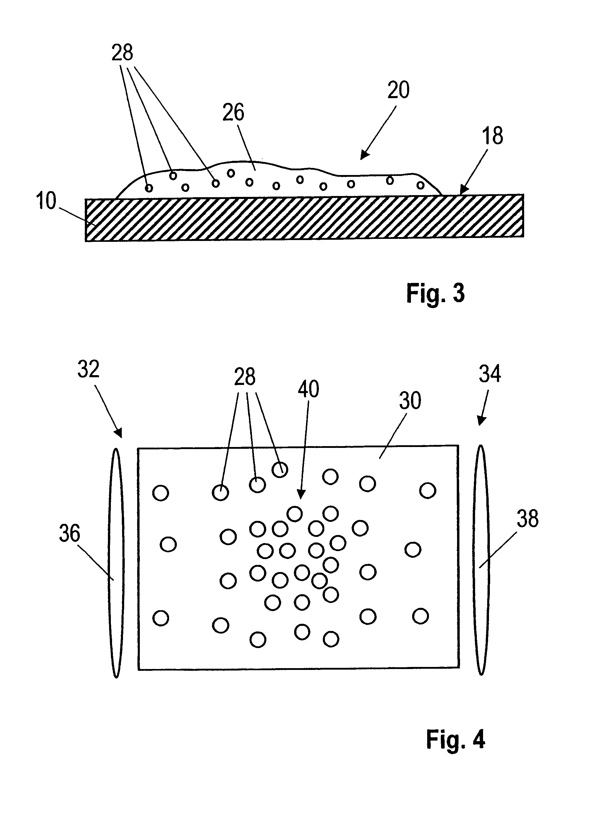 Method for producing light-scattering structures on flat optical waveguides