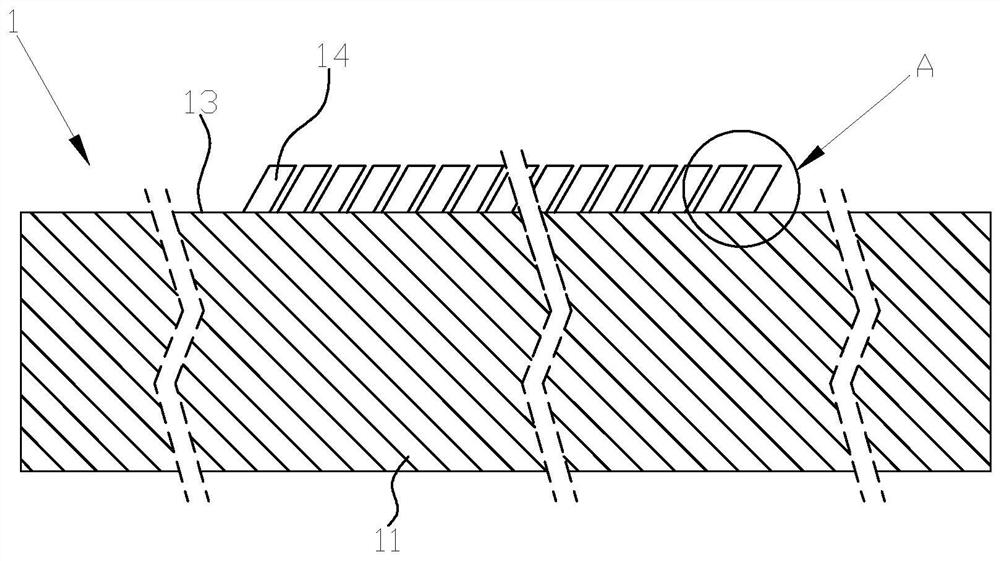 Full-tab pole piece and wound battery