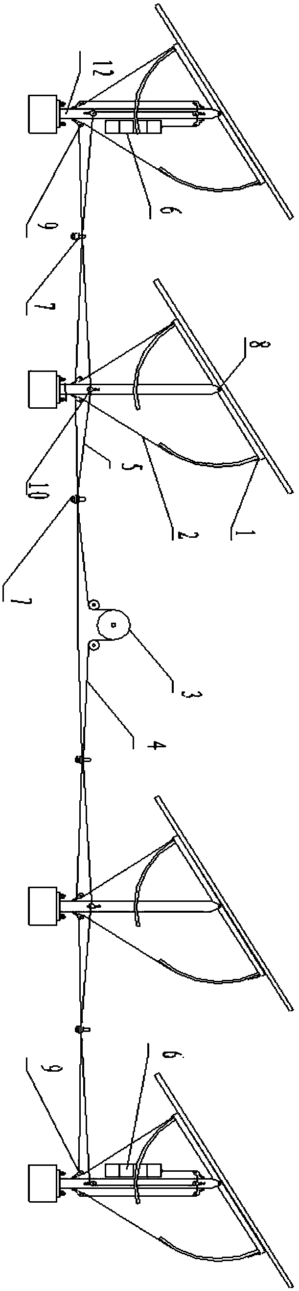 All-terrain matching linkage tracking photovoltaic support flexible drive device