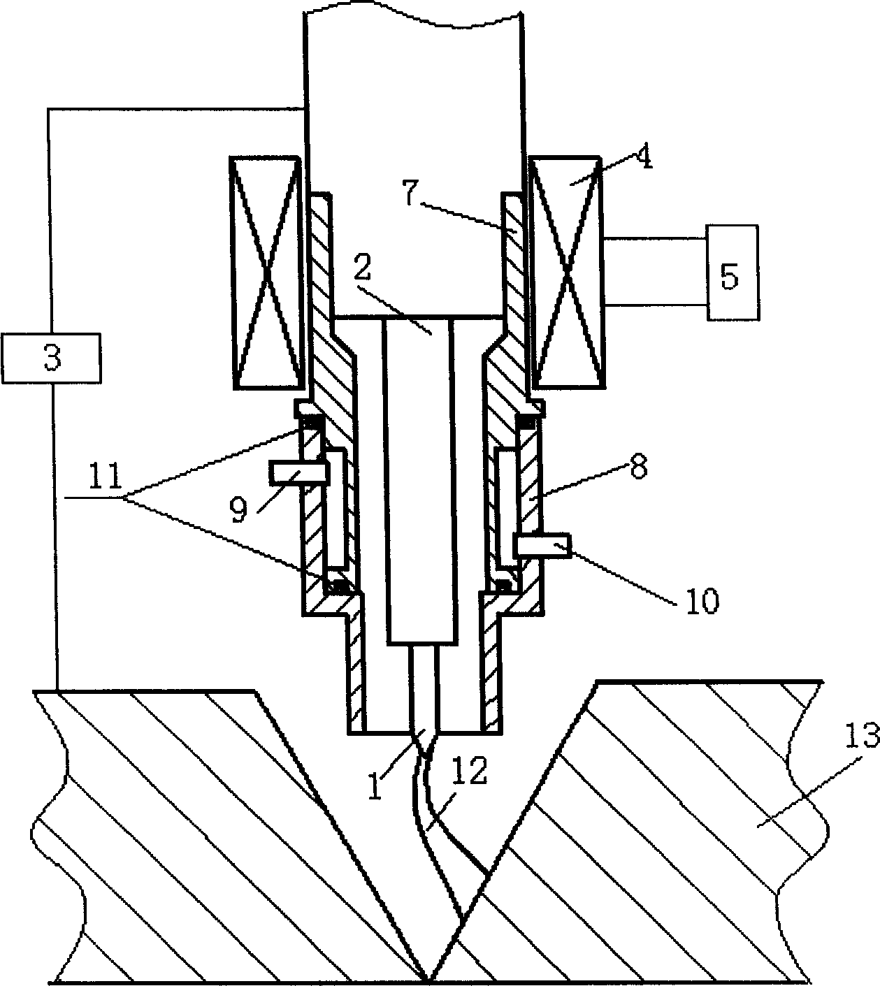 Magnetic control heavy current MAG welding method useful for deep groove welding and equipment thereof