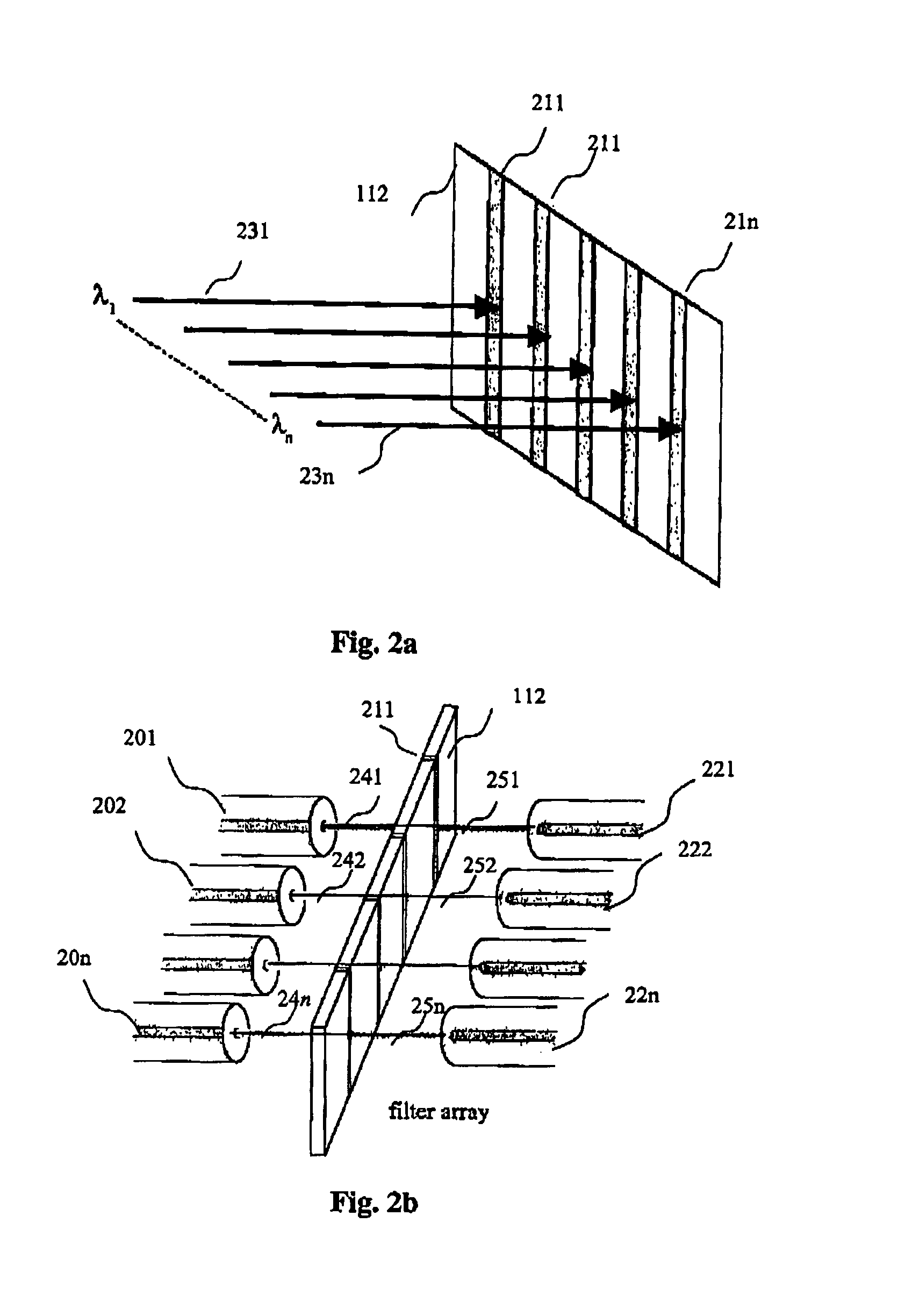 Spatial phase filter for light beams, system and corresponding method