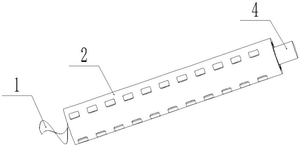 A screw conveyor with variable pitch