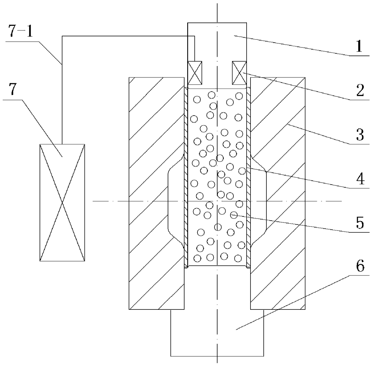 Magnetic medium-assisted pipe internal pressure forming method
