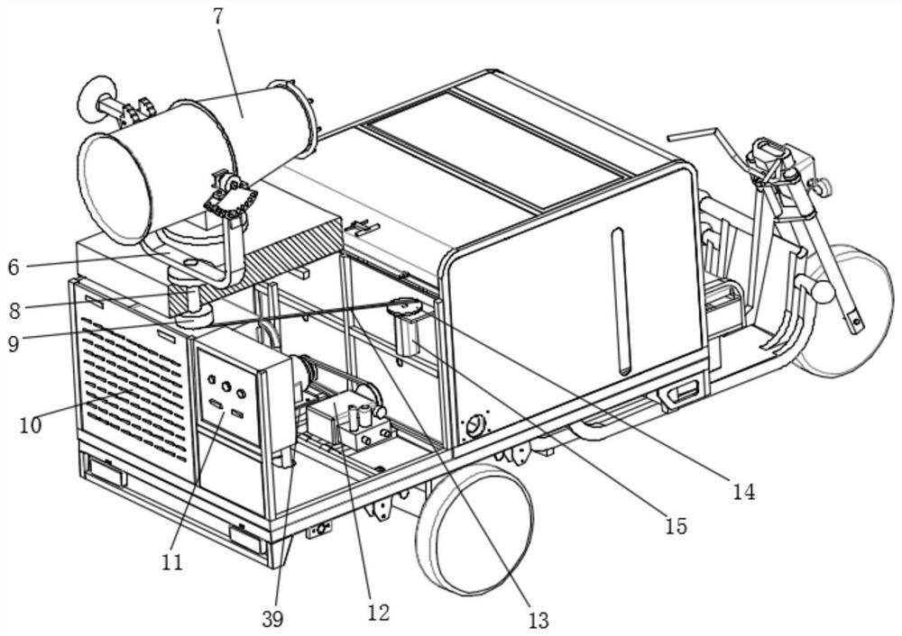 A spraying vehicle capable of spraying nutrient solution alone