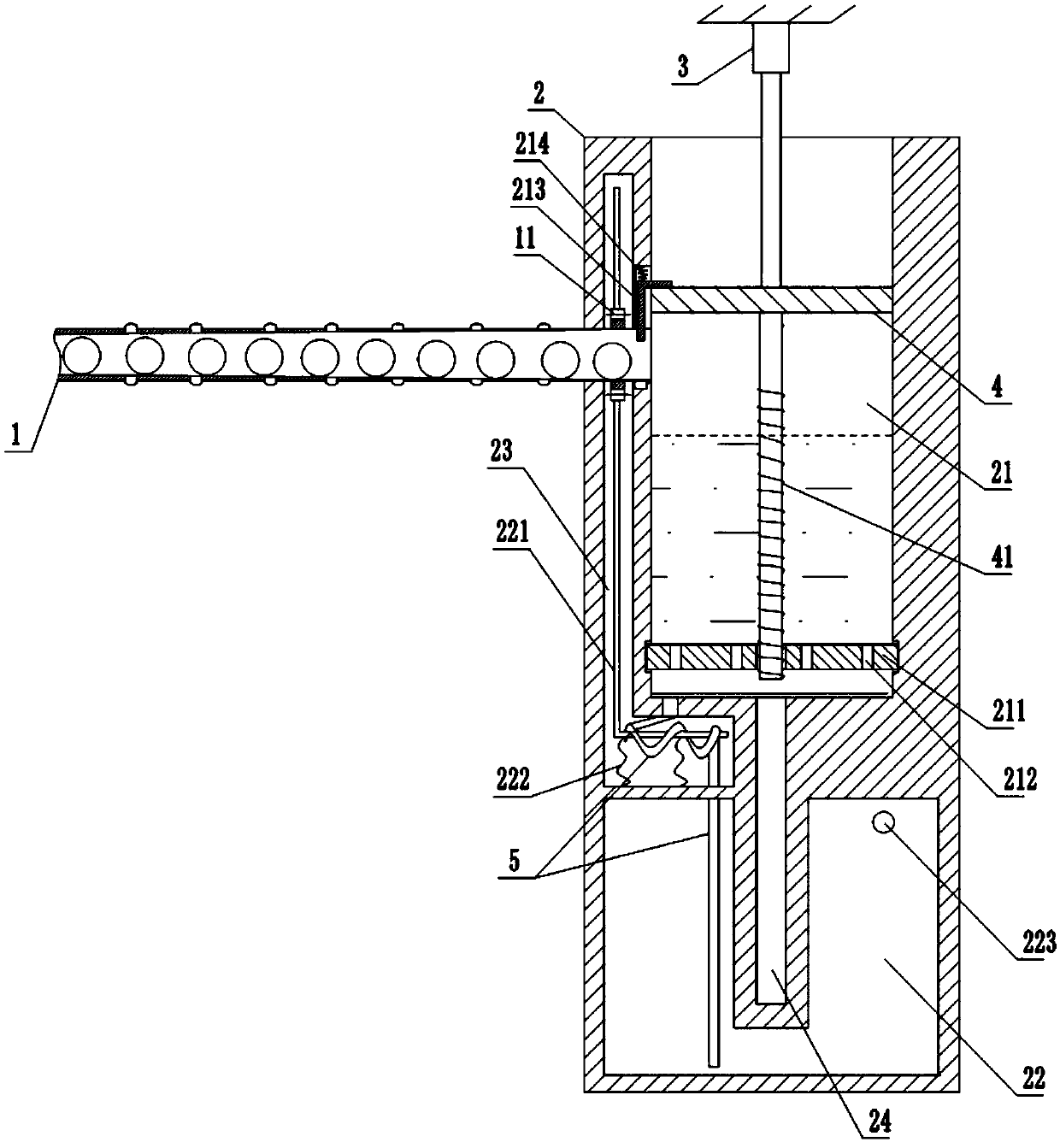 Wear-resisting ball cooling discharging device