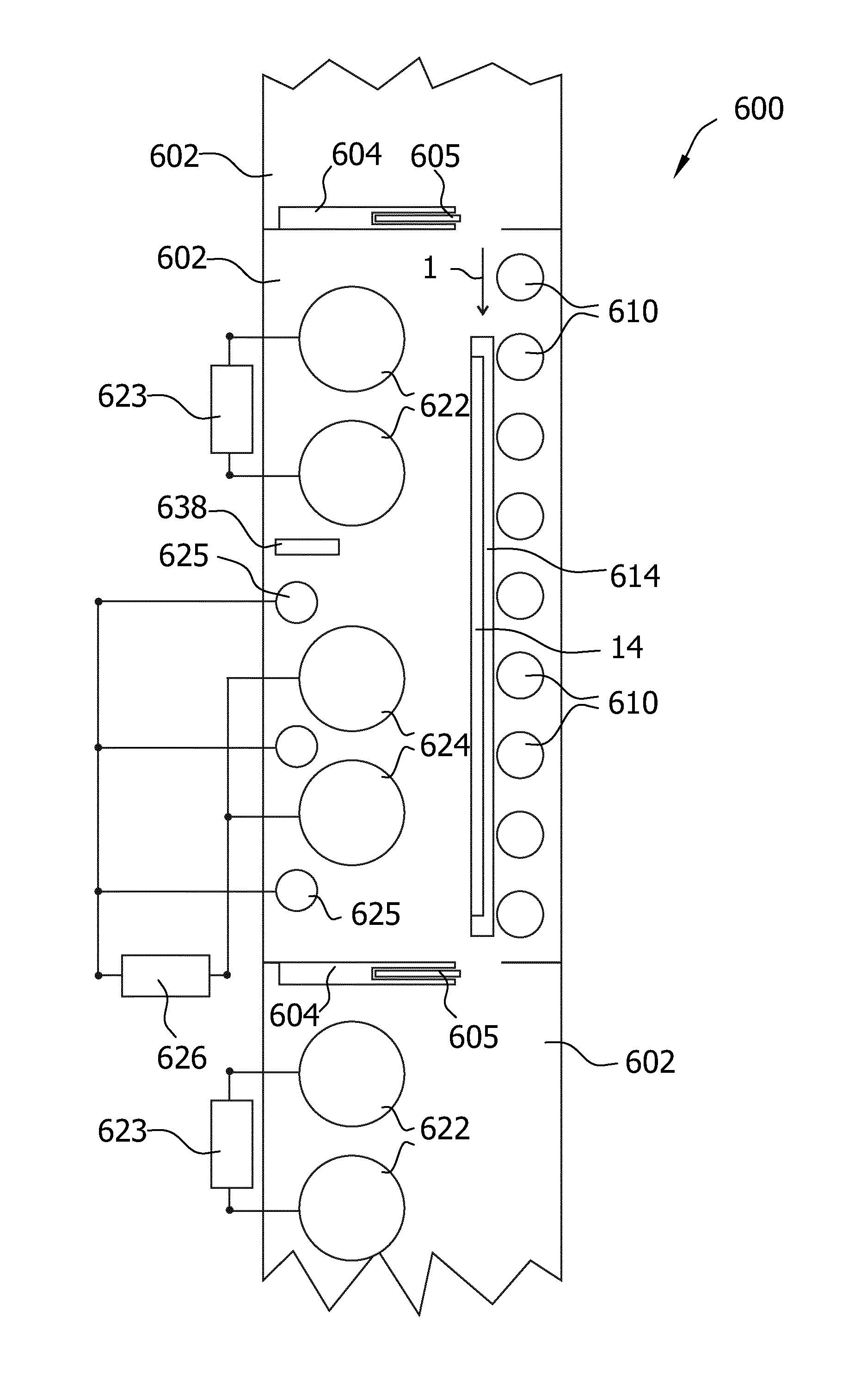 Transparent body for use in a touch screen panel manufacturing method and system