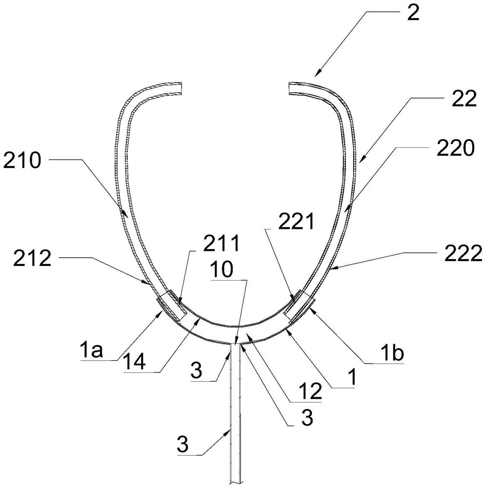 Connecting tube for stethoscope and ear hook rubber tube connecting assembly