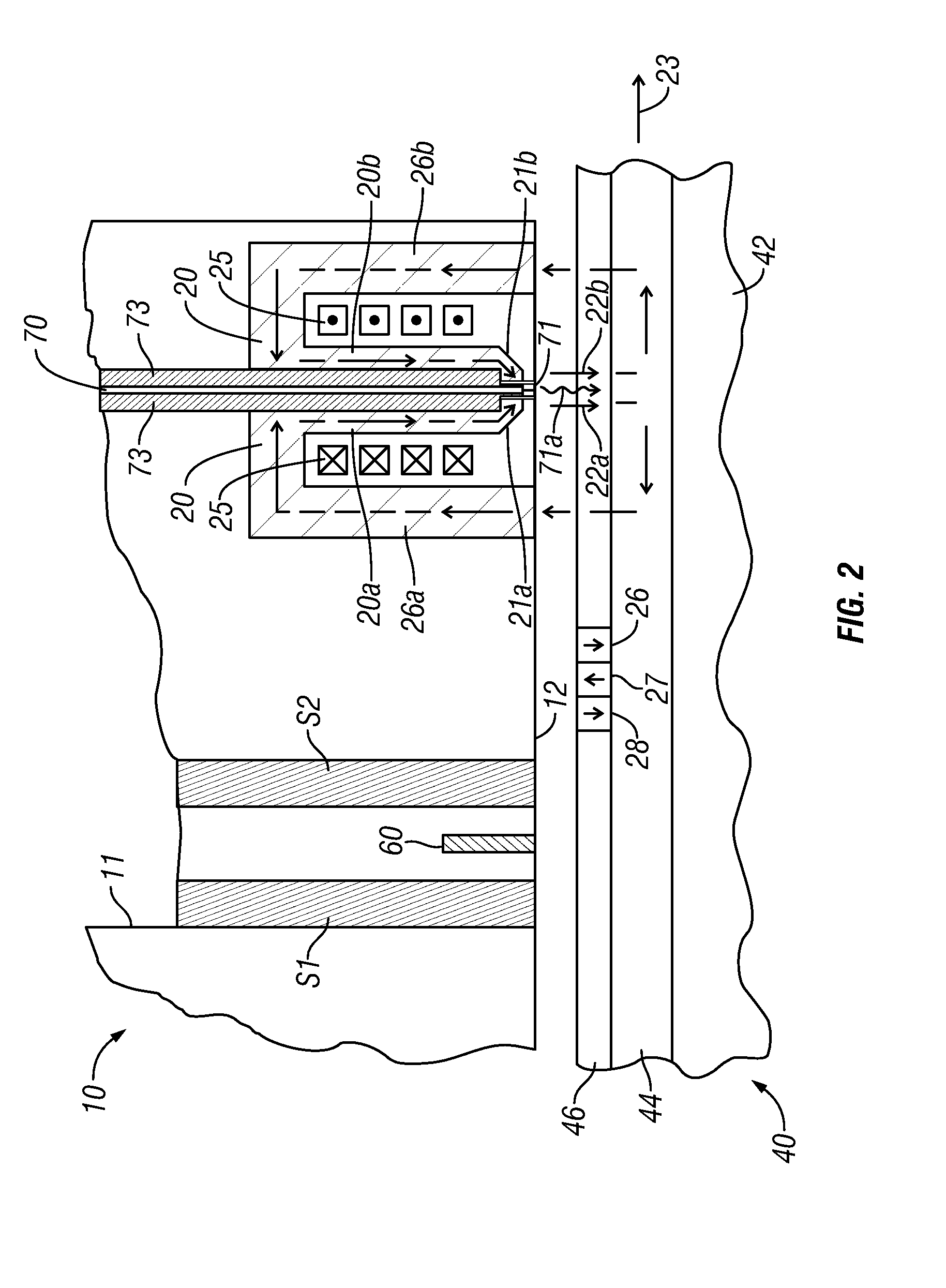 Thermally-assisted perpendicular magnetic recording system with write pole surrounding an optical channel and having recessed pole tip