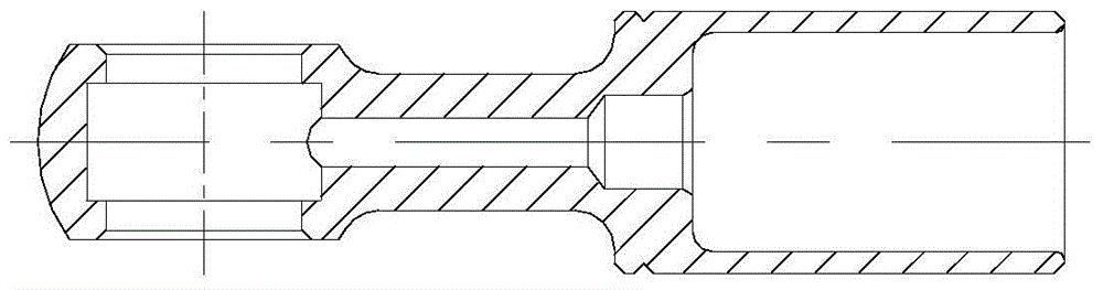 Completely chip-free spherical integral hydraulic hose metal joint structure and its production process