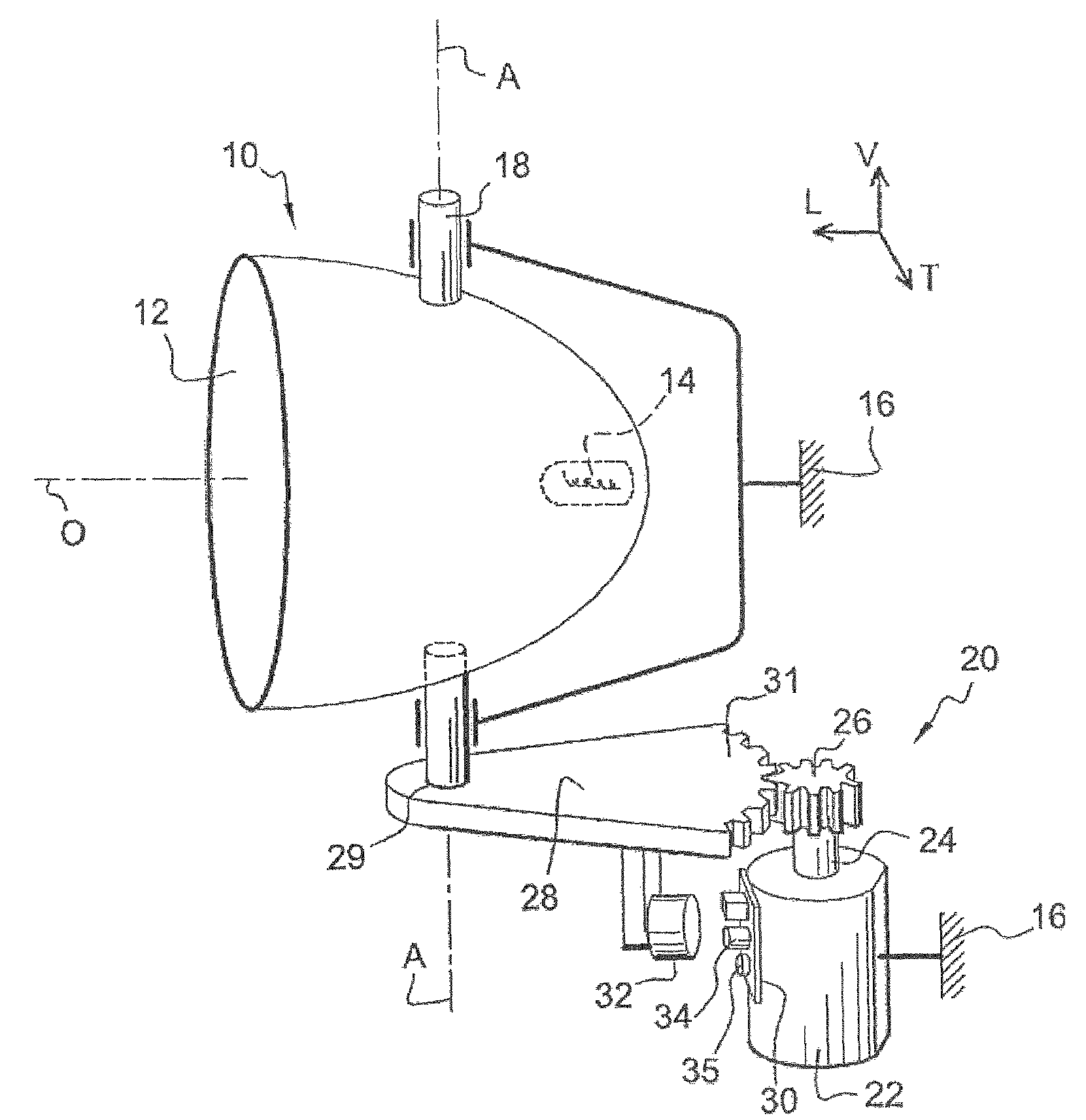 Method of determining the angular position of a headlight by several magnetic field measurement means