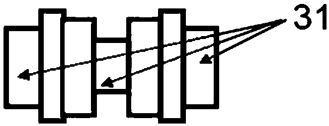 Compact rectangular waveguide and four-coaxial power divider