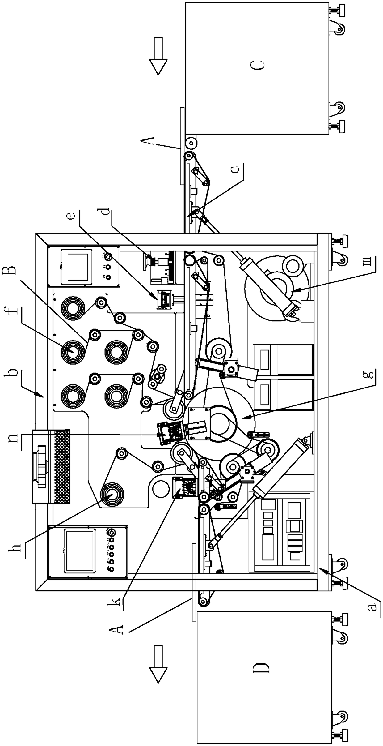 A rotary wheel type automatic cold ironing machine