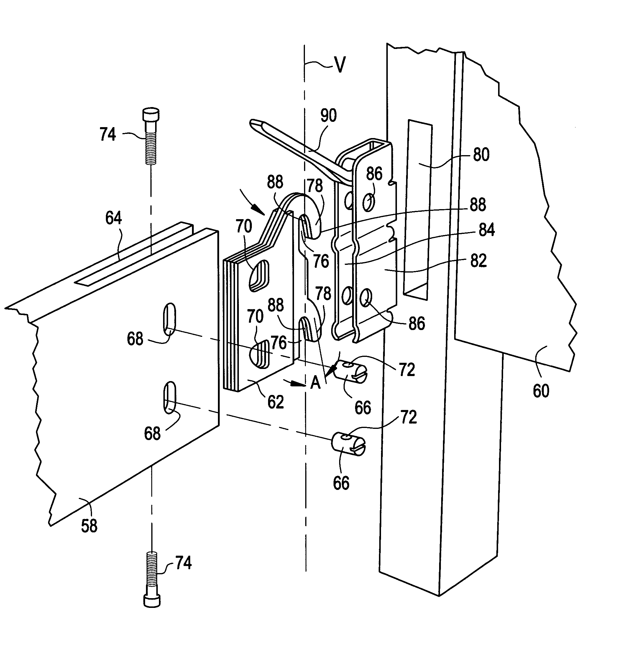 Side rail end connection system for bed frame