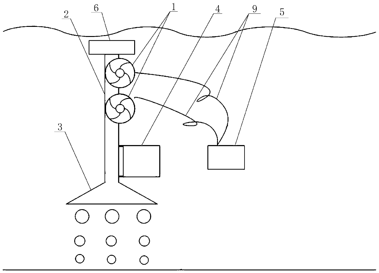 Foaming agent induces submarine bubble power generation device