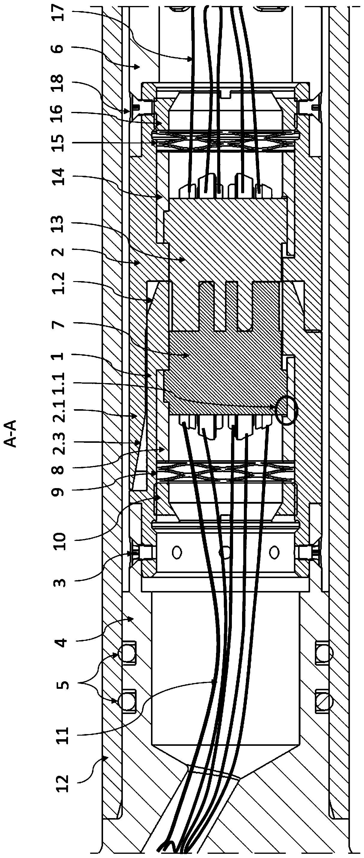 Multi-core direct-insert electric connection structure for while-drilling instrument