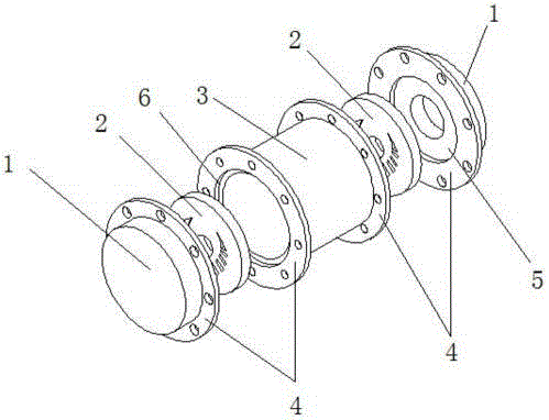 Water ring vacuum pump connecting structure