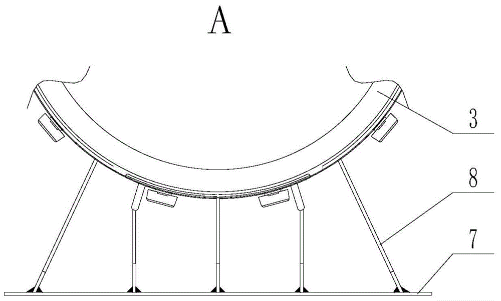 Bottom sealing plate of telescopic side thrust device