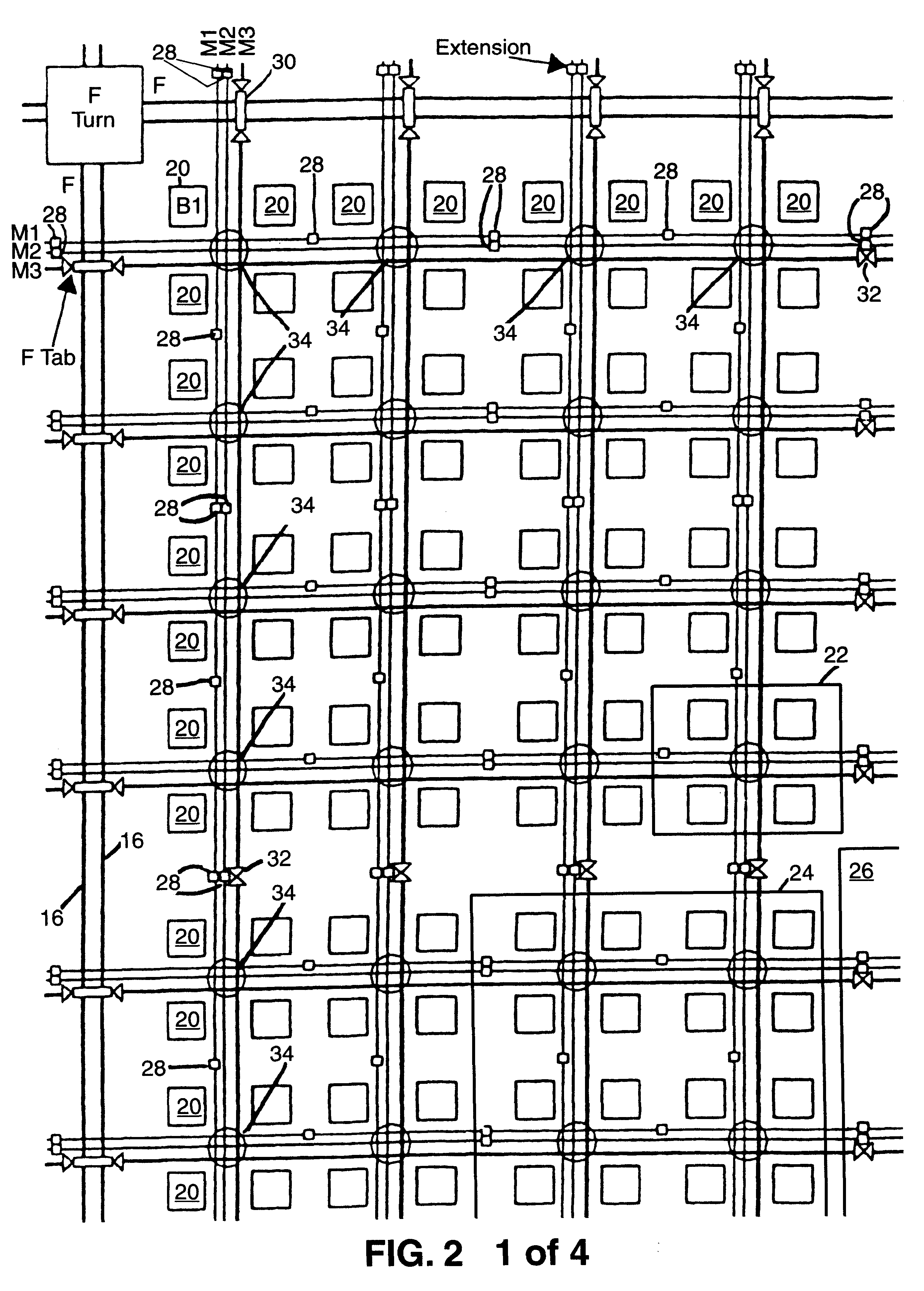 Block level routing architecture in a field programmable gate array