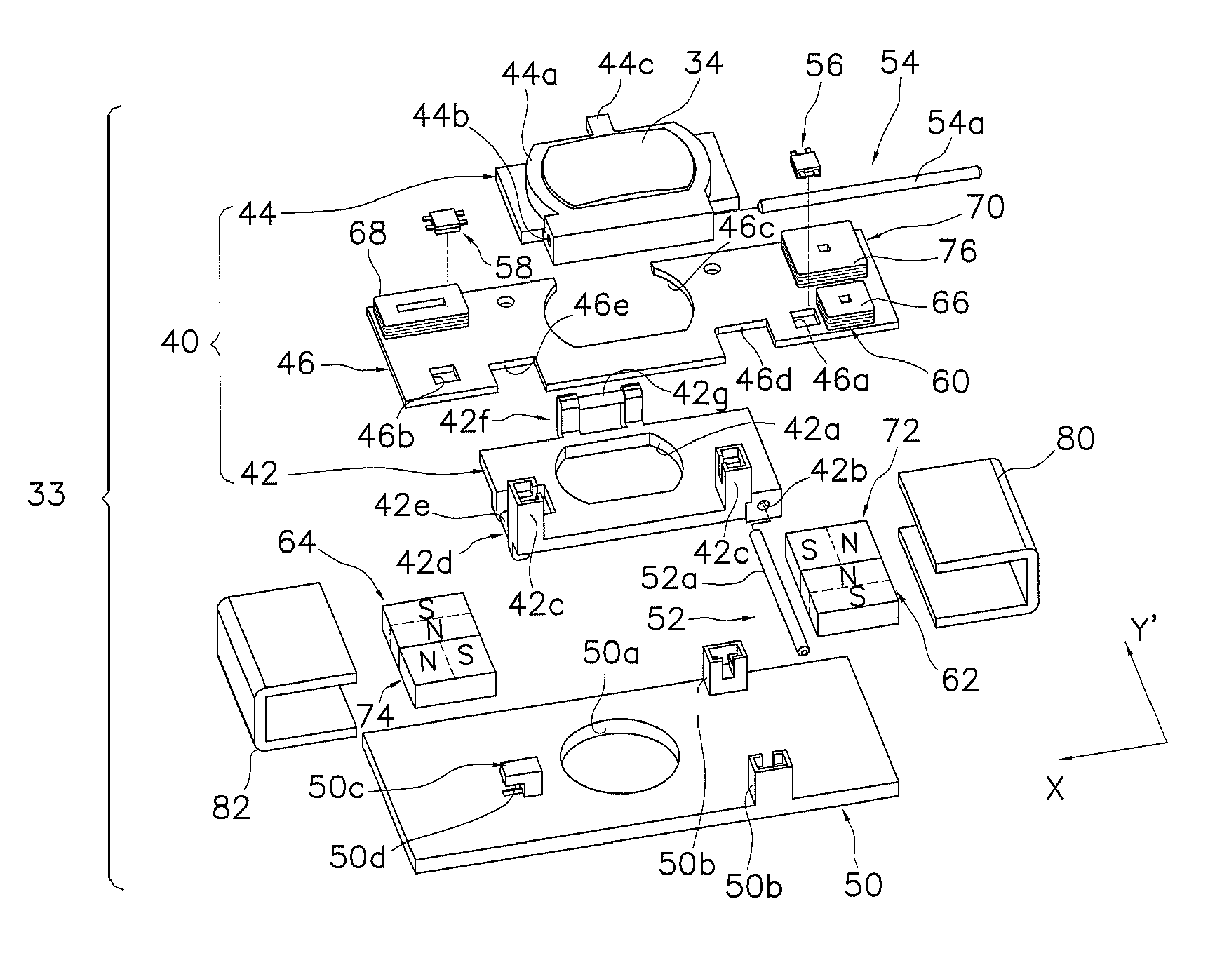 Optical element driving device and imaging apparatus
