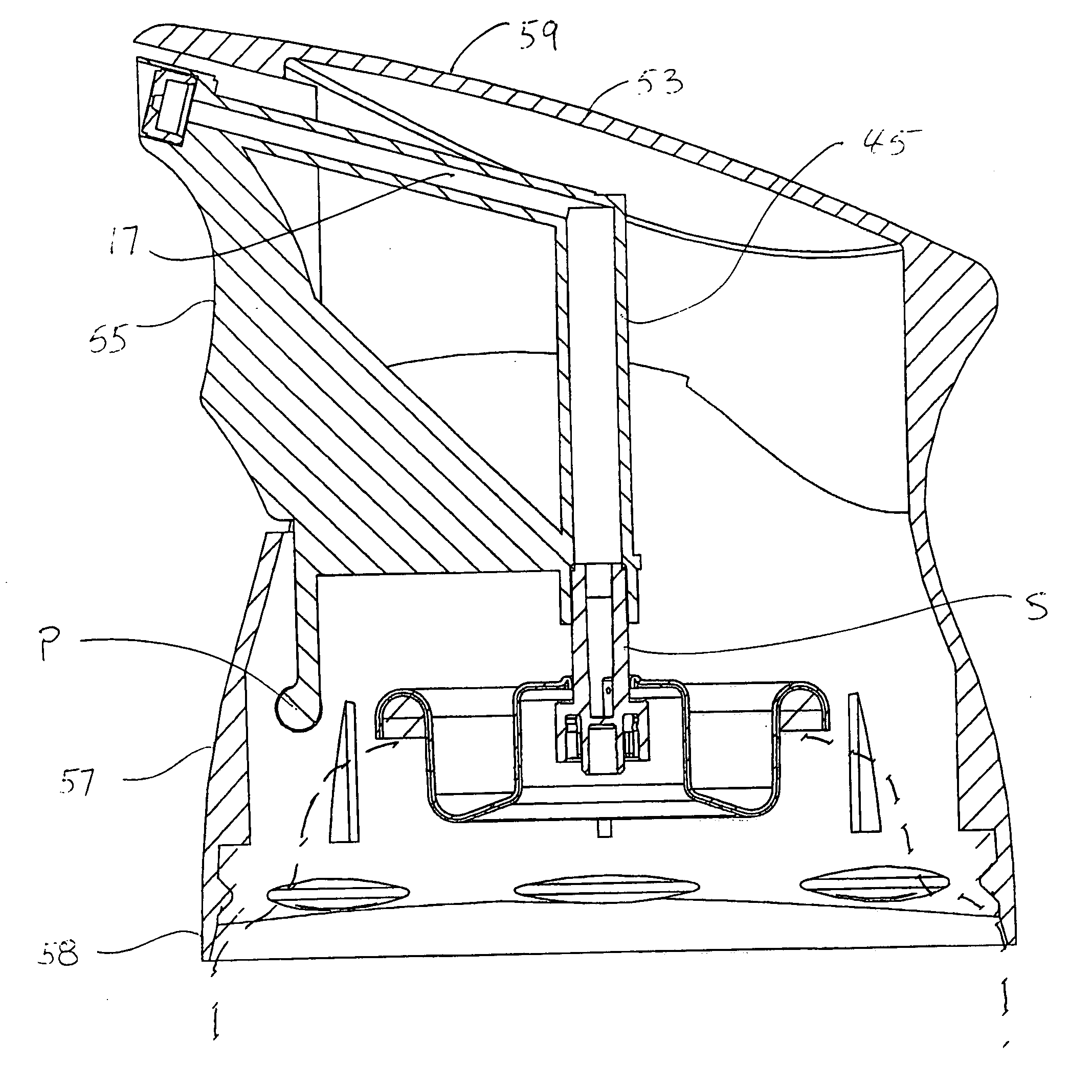 Spray actuating mechanism for a dispensing canister