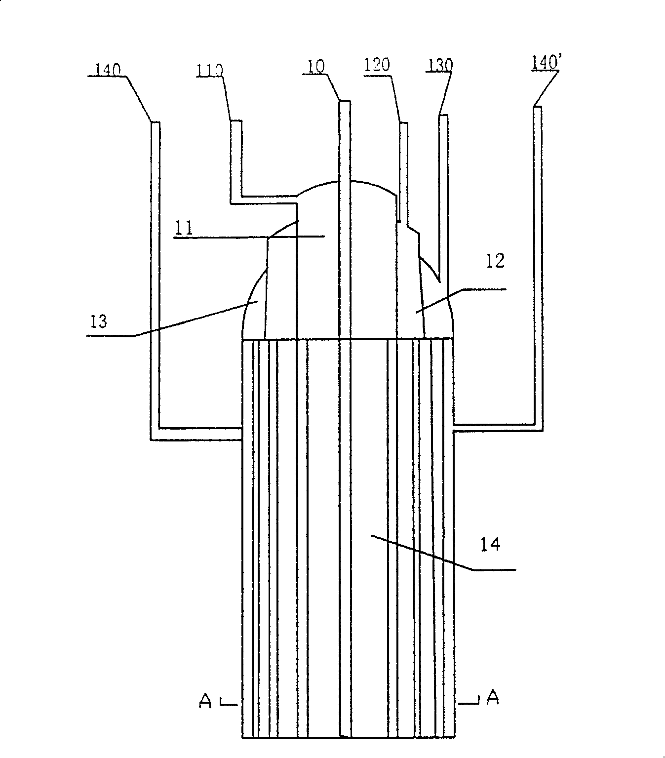 Process for synthesizing quartz glass by horizontal silicon tetrachloride vapor deposition