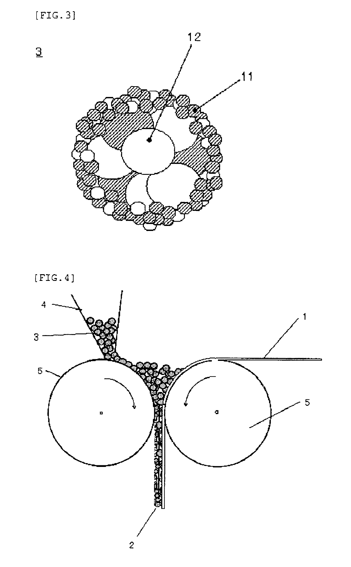 Composite particles for electrochemical element electrode