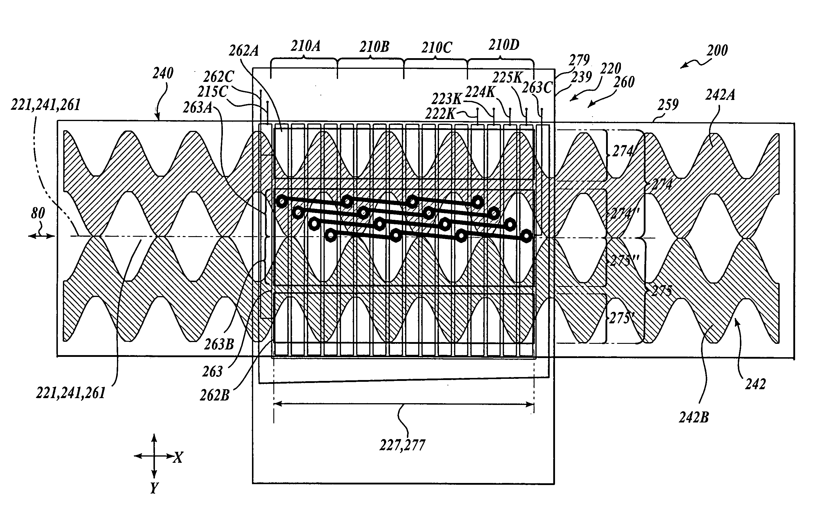 Signal-balanced shield electrode configuration for use in capacitive displacement sensing systems and methods