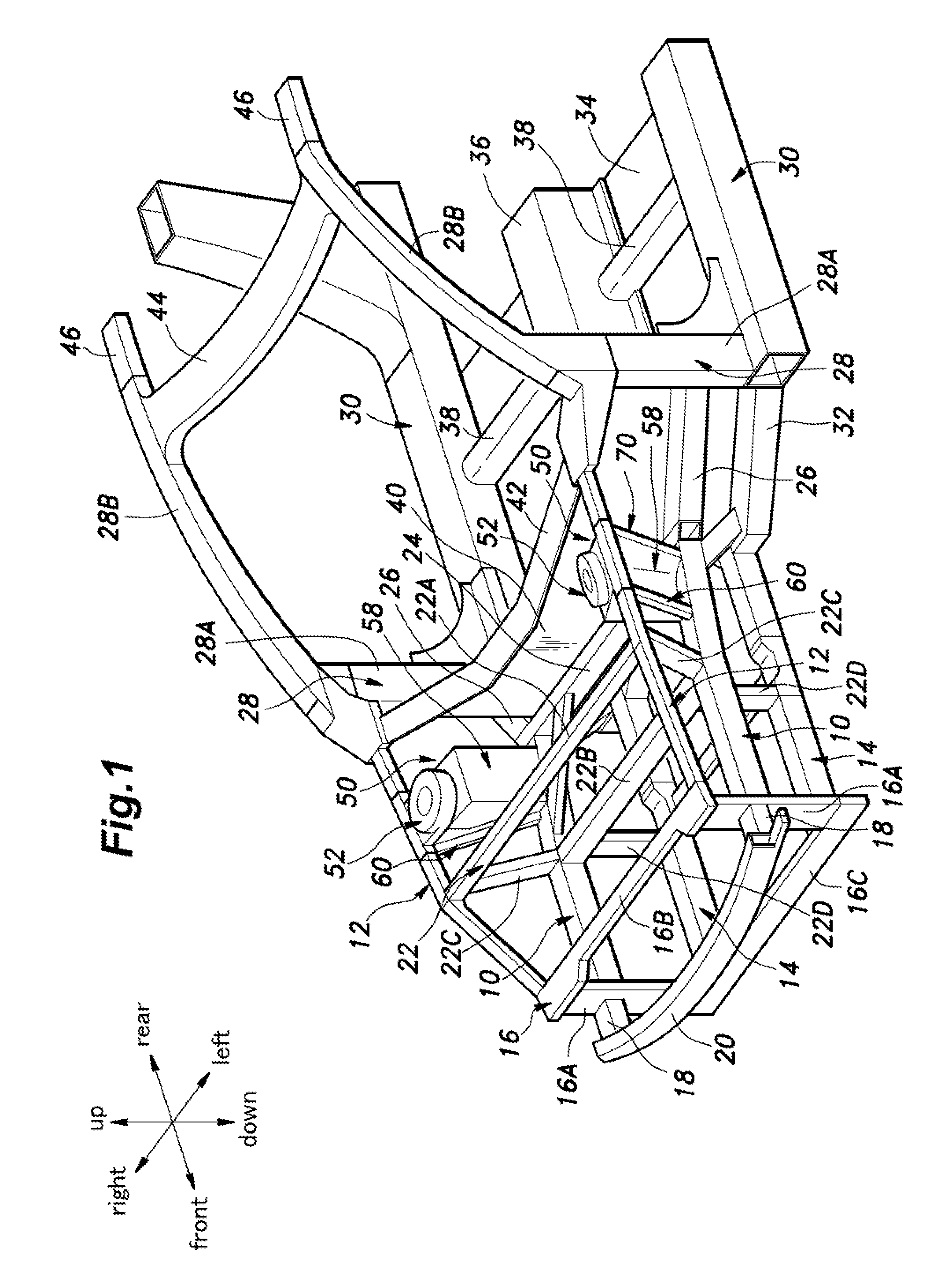 Vehicle body front structure for automobile