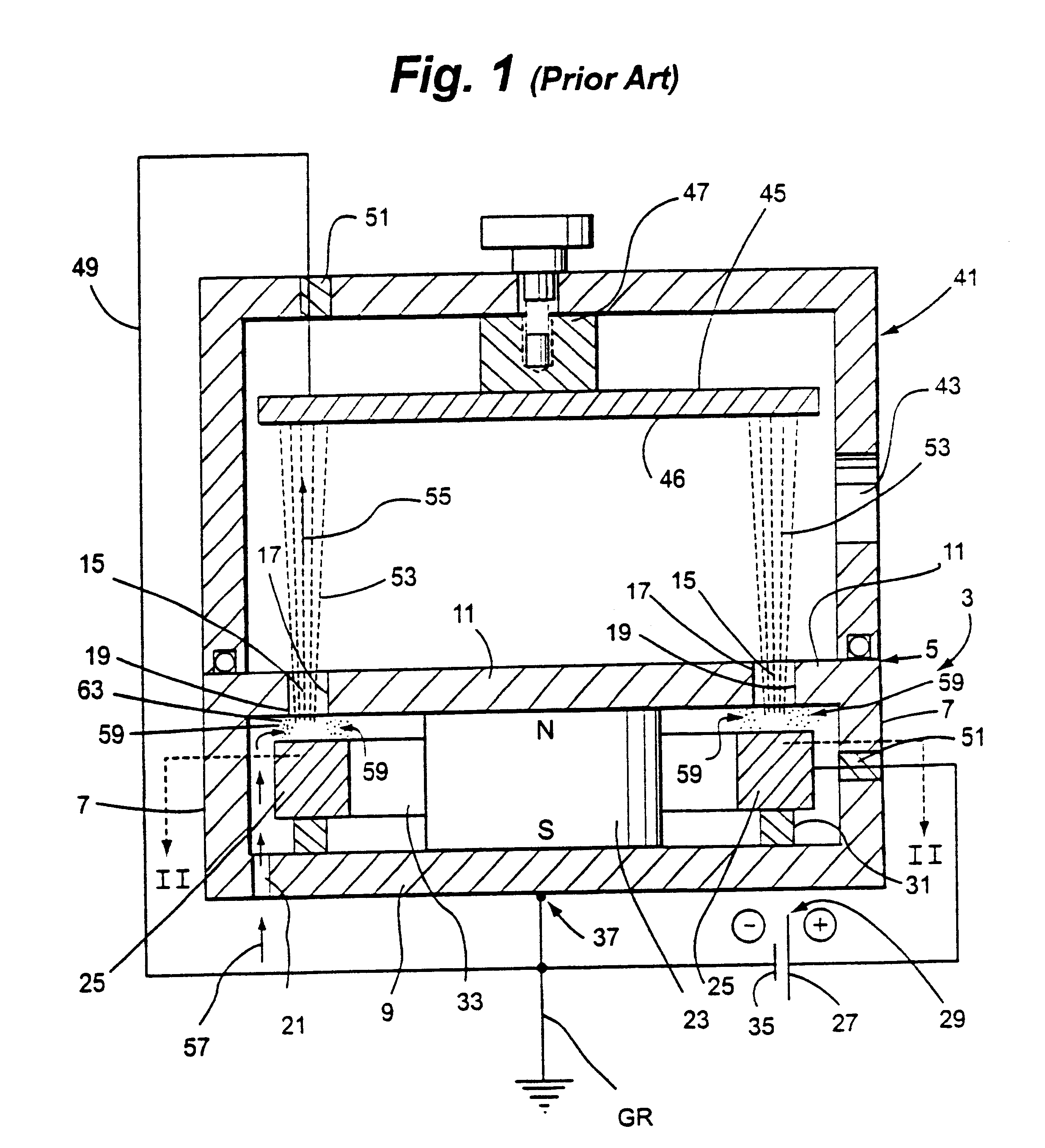 Cold cathode ion beam deposition apparatus with segregated gas flow