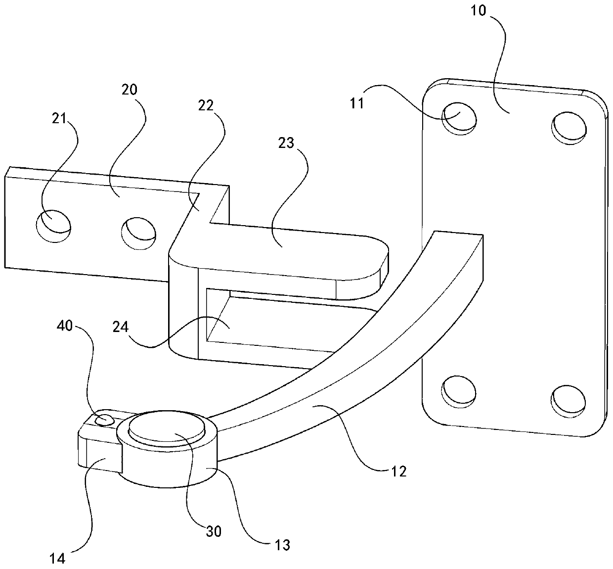 Magnetic type device for enabling side-hung door to be unlatched
