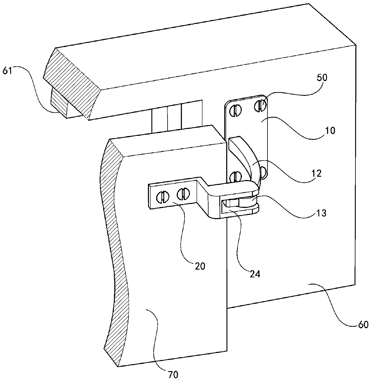 Magnetic type device for enabling side-hung door to be unlatched