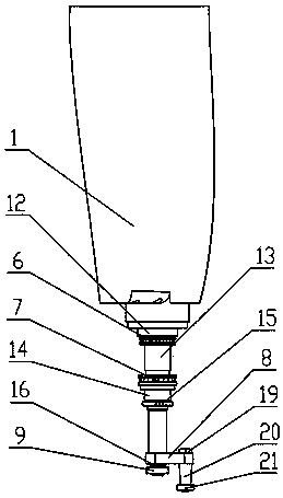 Device for adjusting moving blades of axial flow fan