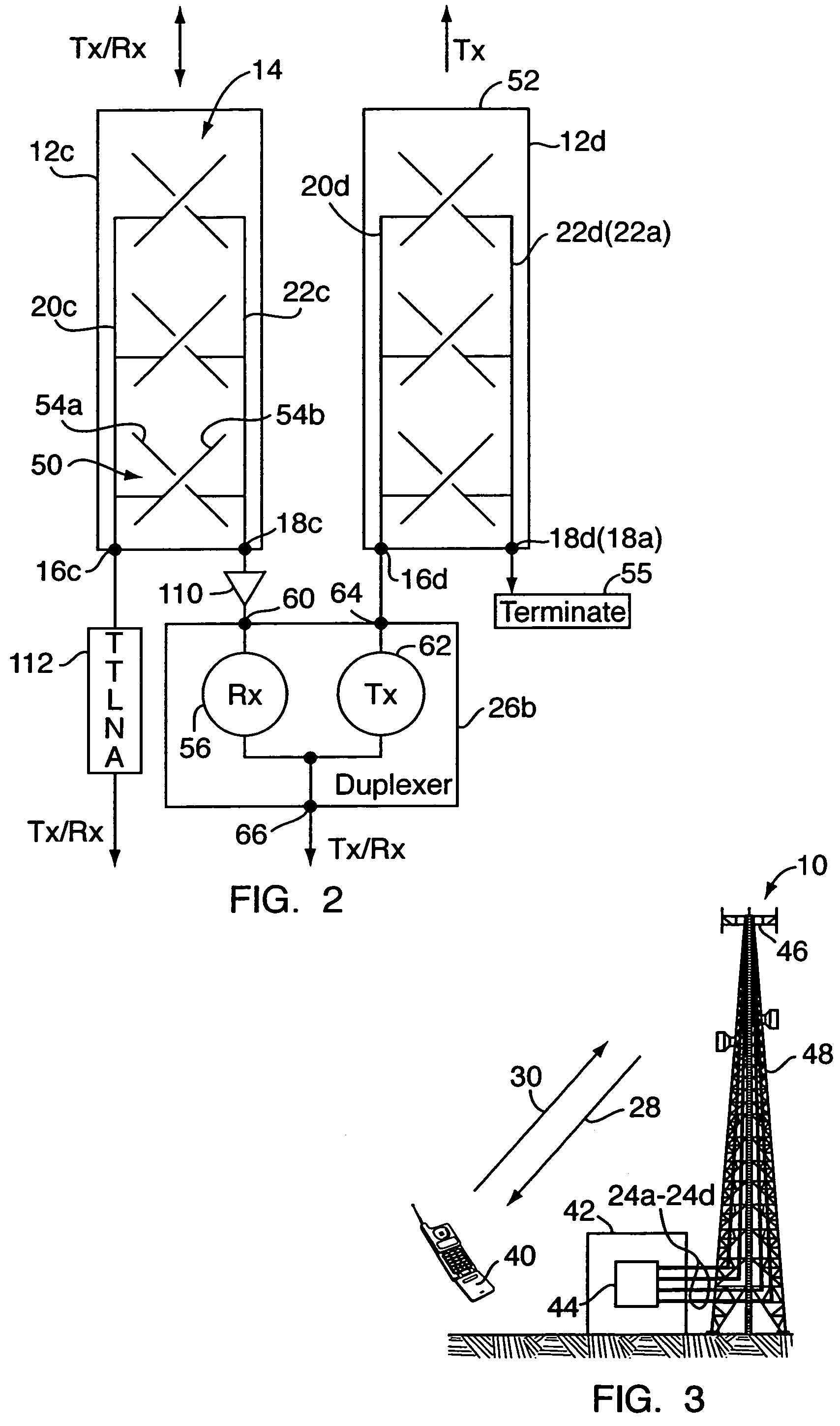 Multiple-element antenna array for communication network