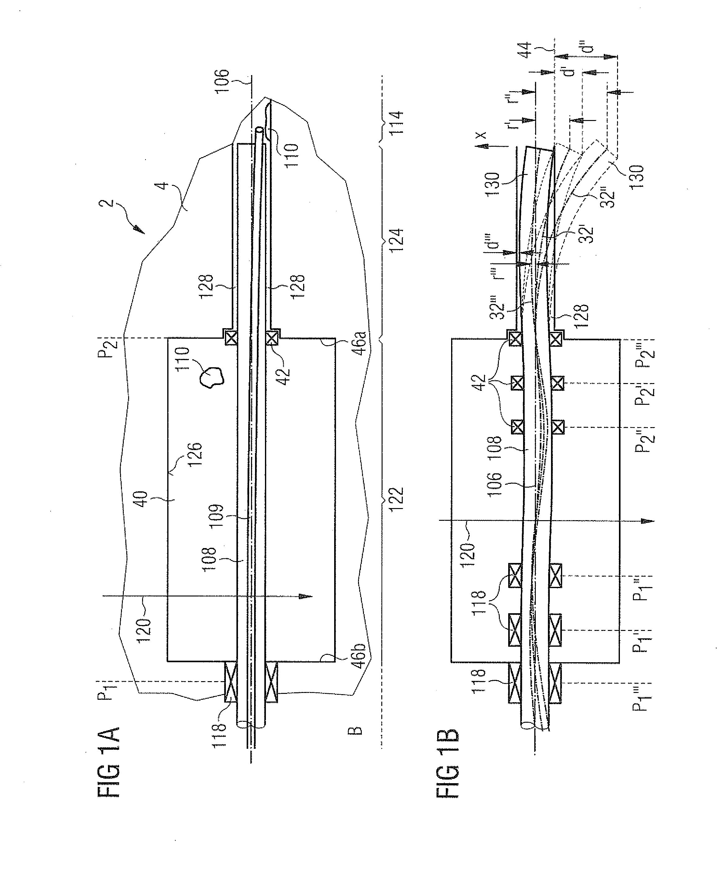 Electric machine and method for determining the axial position of bearings for a rotor of the machine