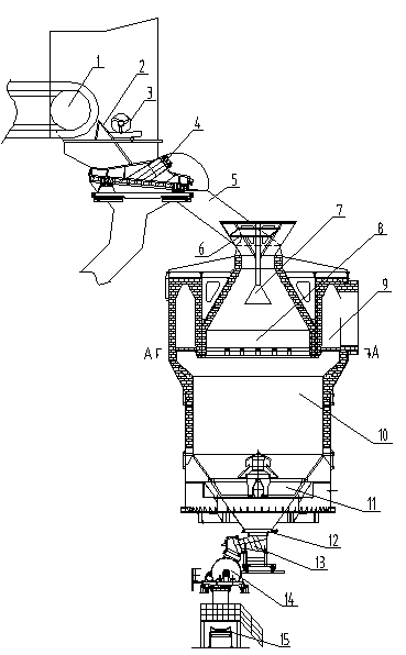 Sintering furnace type cooling device