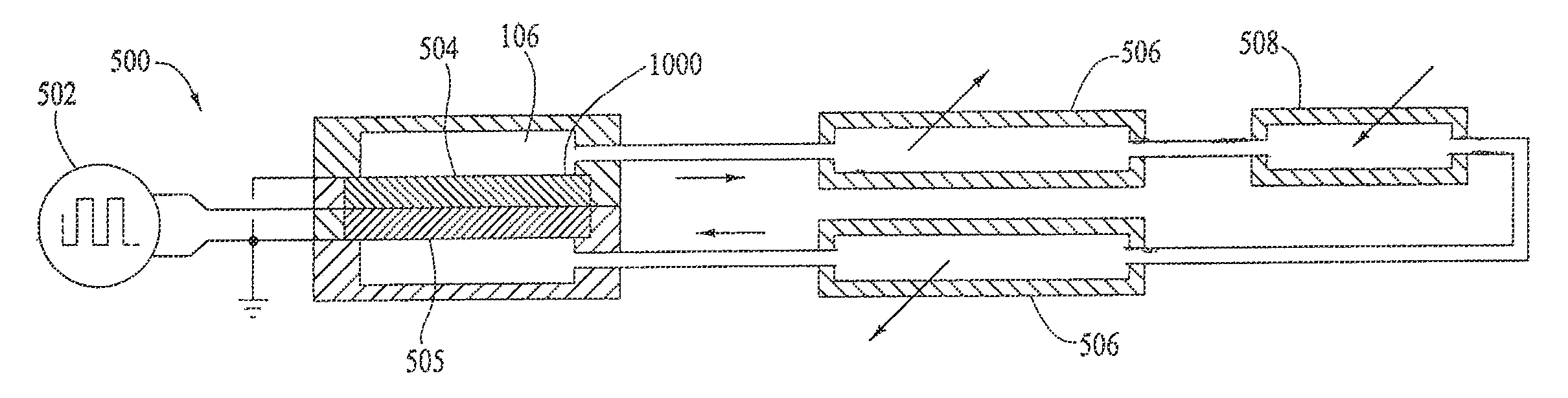 Electrokinetic pump having capacitive electrodes