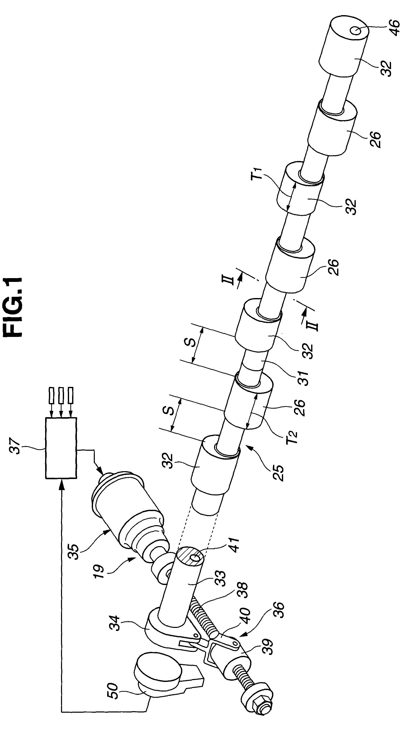 Variable valve actuating apparatus for internal combustion engine and control shaft for variable valve actuating apparatus