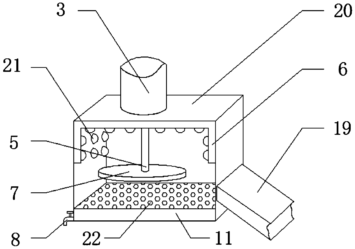 A device for processing wood-plastic composite materials by using waste hard plastics and modified coconut bran