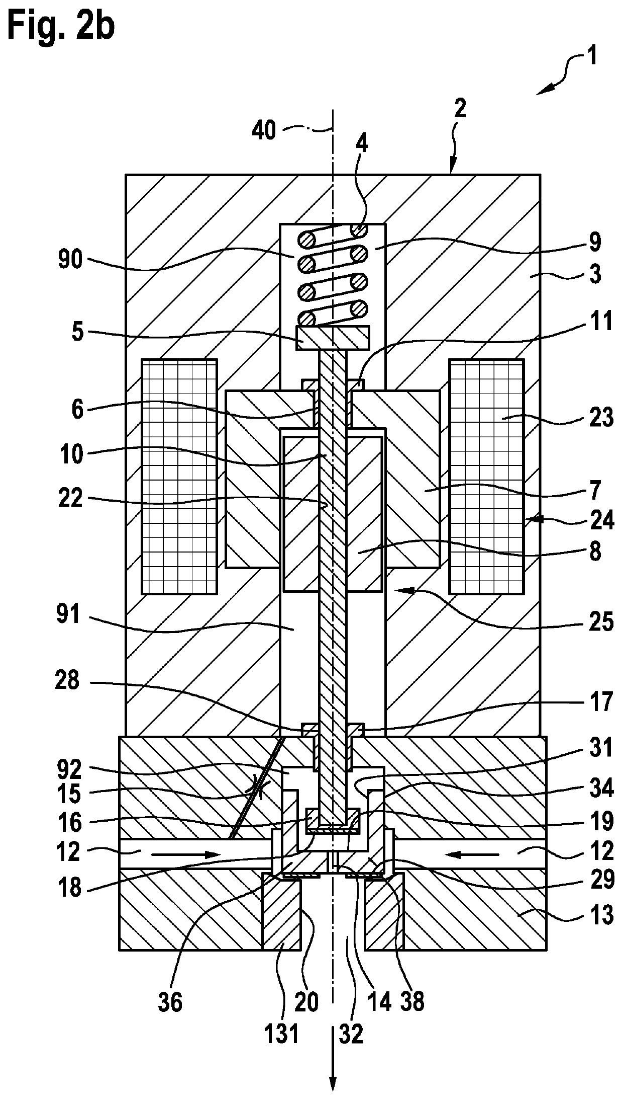 Proportional valve for controlling a gaseous medium
