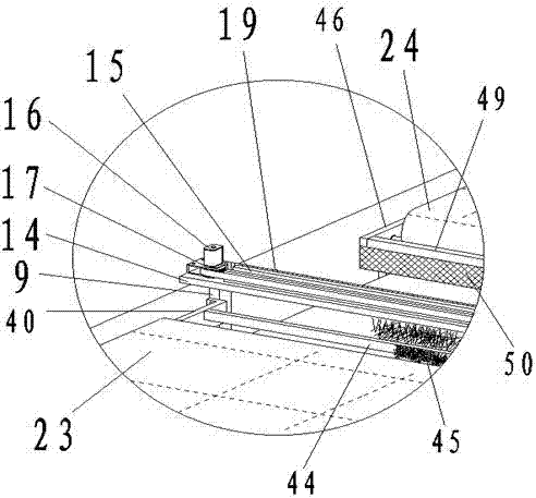 A cutting machine with synchronous curtain