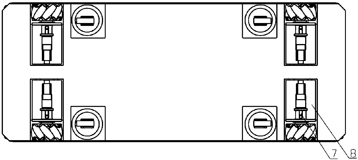 Omni-directional vehicle capable of realizing cross-track crossing and cross-track method thereof