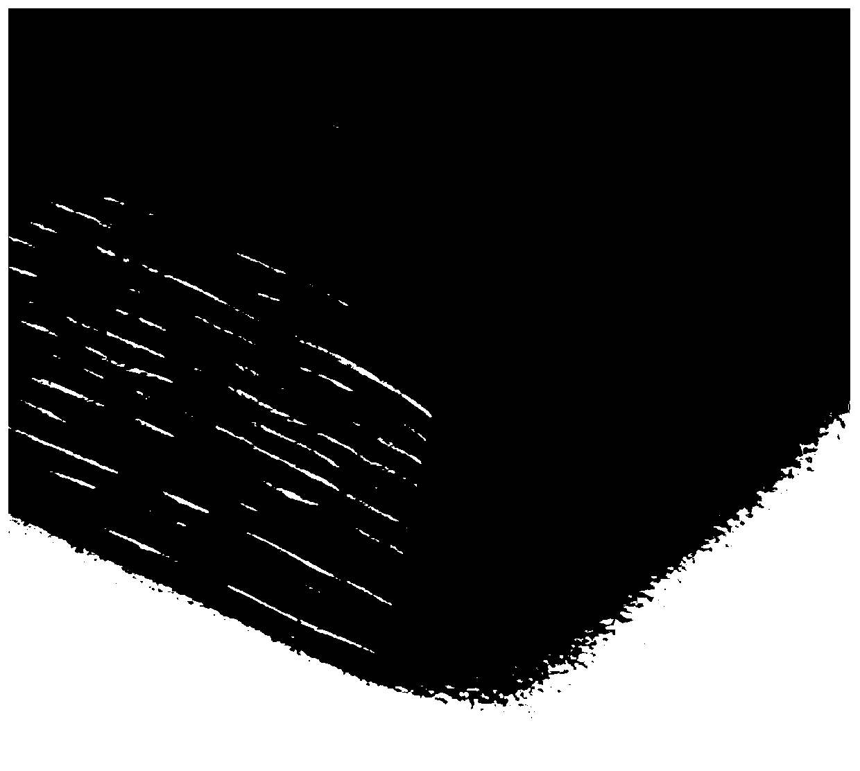 Method for soaking high-fall three-dimensional needling structure in low viscosity resin