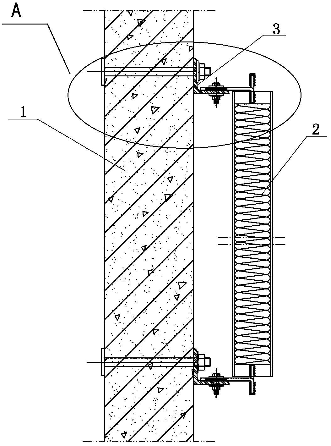 A combination anchoring system and construction method of point-hanging thermal insulation decorative panels on light exterior walls