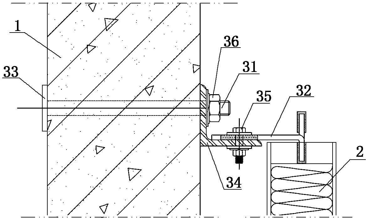 A combination anchoring system and construction method of point-hanging thermal insulation decorative panels on light exterior walls