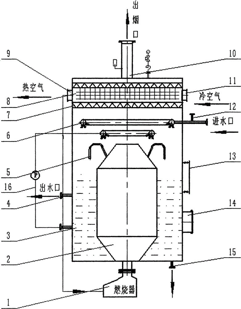 Condensing hot water boiler